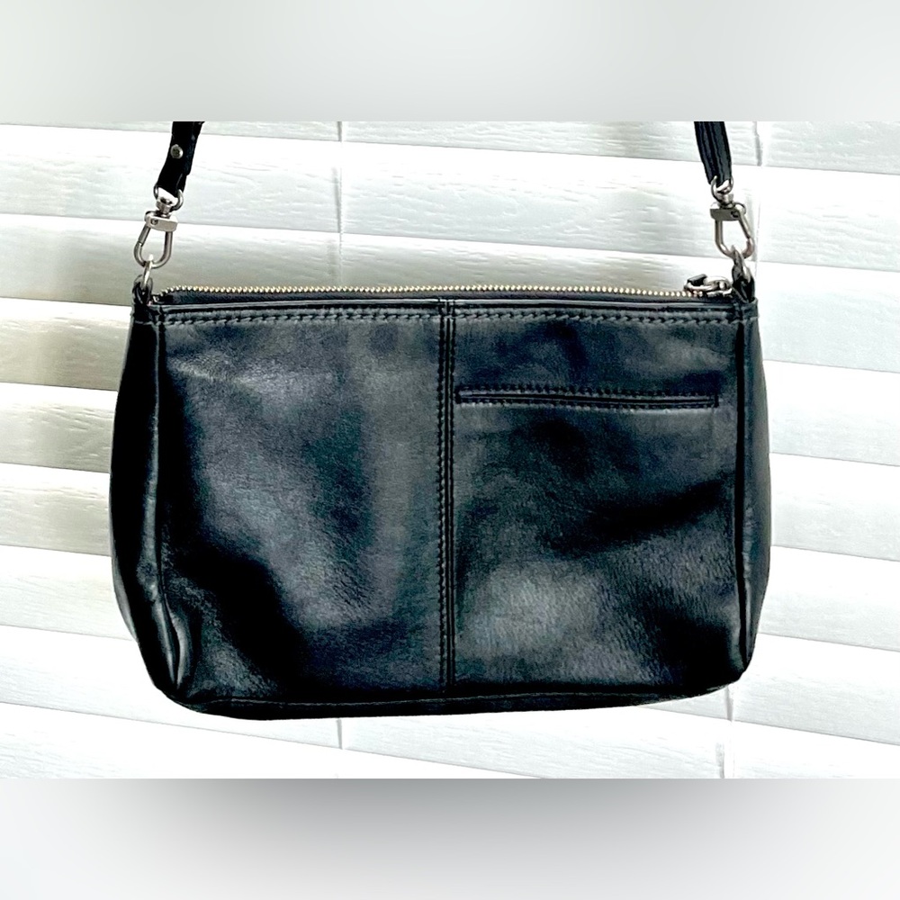 **VINTAGE** The SAK Leather Handbag/Purse - Crossbody - Black - clasp and zipper - Picture 3 of 14